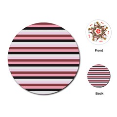 Stripey 5 Playing Cards Single Design (round) by anthromahe