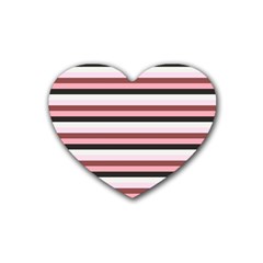 Stripey 5 Rubber Coaster (heart) 