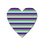 Stripey 6 Heart Magnet Front