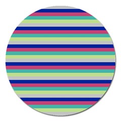 Stripey 6 Magnet 5  (round) by anthromahe