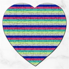 Stripey 6 Jigsaw Puzzle (Heart)