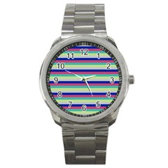 Stripey 6 Sport Metal Watch by anthromahe