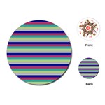 Stripey 6 Playing Cards Single Design (Round) Front