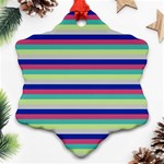 Stripey 6 Ornament (Snowflake) Front