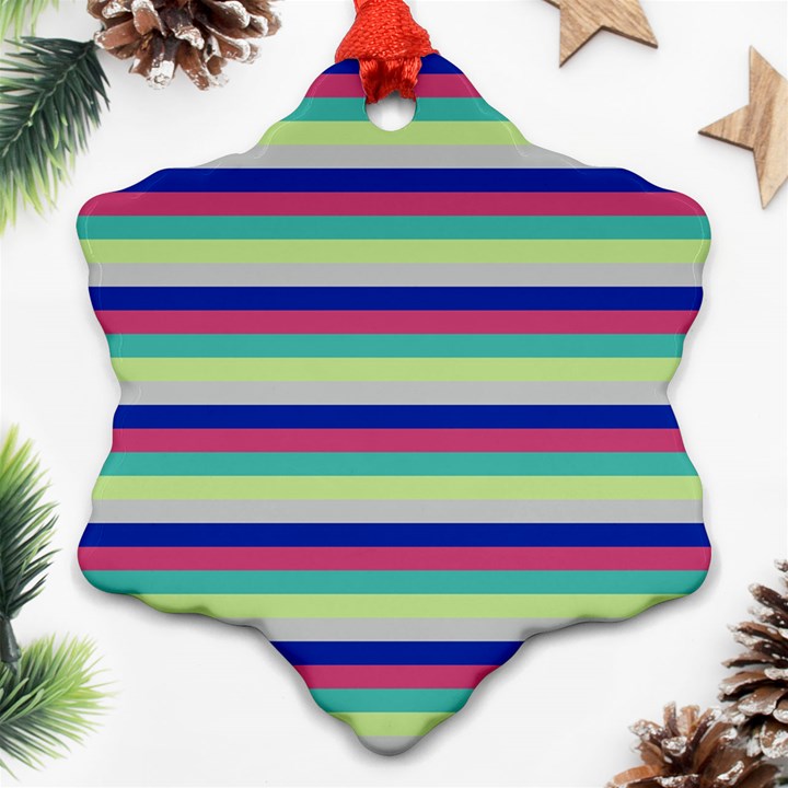 Stripey 6 Ornament (Snowflake)