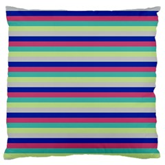 Stripey 6 Large Flano Cushion Case (one Side) by anthromahe