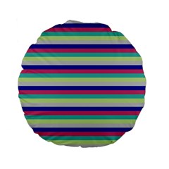 Stripey 6 Standard 15  Premium Flano Round Cushions