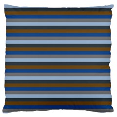 Stripey 7 Large Flano Cushion Case (one Side) by anthromahe