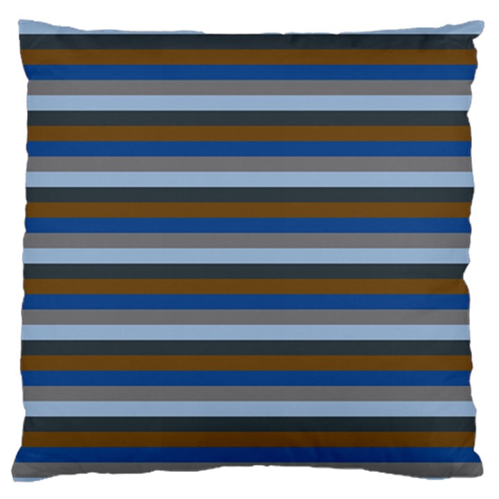 Stripey 7 Large Flano Cushion Case (Two Sides)