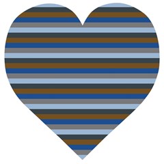 Stripey 7 Wooden Puzzle Heart by anthromahe