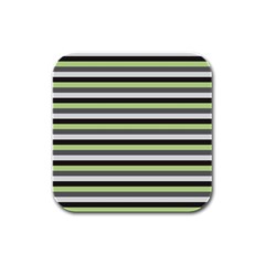 Stripey 8 Rubber Square Coaster (4 Pack)  by anthromahe