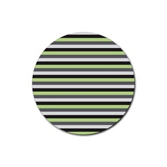 Stripey 8 Rubber Coaster (round)  by anthromahe