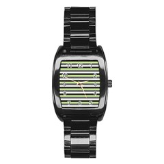 Stripey 8 Stainless Steel Barrel Watch by anthromahe