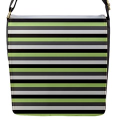 Stripey 8 Flap Closure Messenger Bag (s) by anthromahe