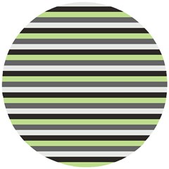 Stripey 8 Wooden Puzzle Round by anthromahe