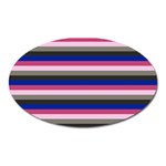 Stripey 9 Oval Magnet Front