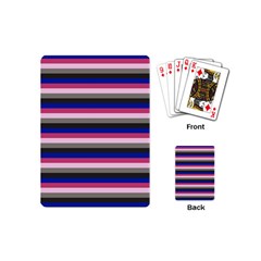 Stripey 9 Playing Cards Single Design (mini) by anthromahe