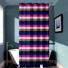 Stripey 9 Shower Curtain 36  X 72  (stall)  by anthromahe