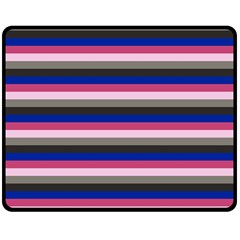 Stripey 9 Double Sided Fleece Blanket (medium)  by anthromahe