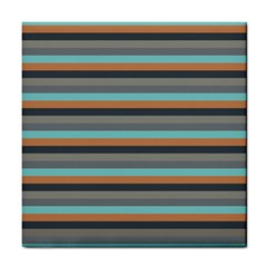 Stripey 10 Tile Coaster by anthromahe