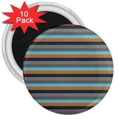 Stripey 10 3  Magnets (10 Pack) 