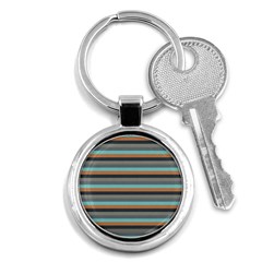 Stripey 10 Key Chain (round) by anthromahe