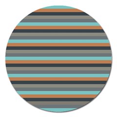 Stripey 10 Magnet 5  (round)