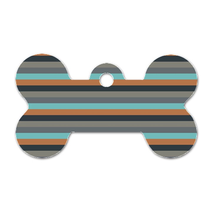 Stripey 10 Dog Tag Bone (Two Sides)