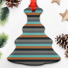 Stripey 10 Christmas Tree Ornament (two Sides) by anthromahe