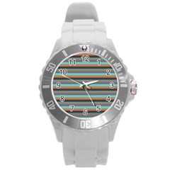 Stripey 10 Round Plastic Sport Watch (l) by anthromahe