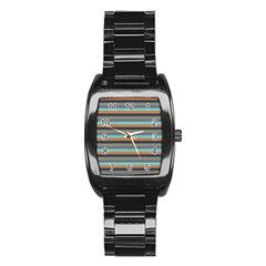 Stripey 10 Stainless Steel Barrel Watch by anthromahe