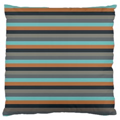 Stripey 10 Large Flano Cushion Case (two Sides) by anthromahe