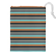 Stripey 10 Drawstring Pouch (4xl) by anthromahe