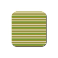 Stripey 11 Rubber Square Coaster (4 Pack)  by anthromahe