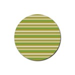 Stripey 11 Rubber Round Coaster (4 pack)  Front