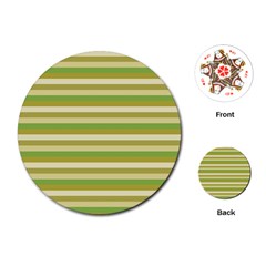 Stripey 11 Playing Cards Single Design (round) by anthromahe