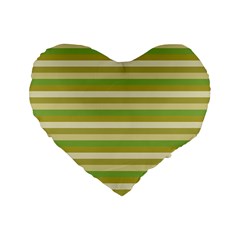 Stripey 11 Standard 16  Premium Heart Shape Cushions