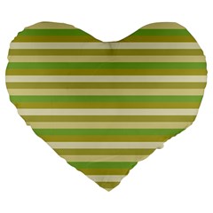 Stripey 11 Large 19  Premium Heart Shape Cushions by anthromahe