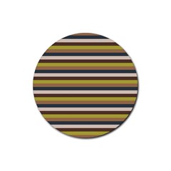 Stripey 12 Rubber Round Coaster (4 Pack)  by anthromahe