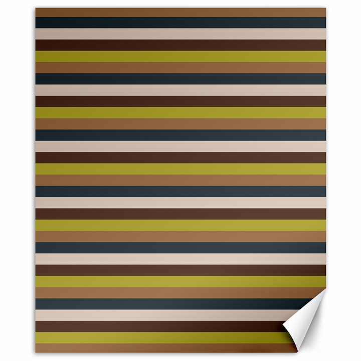 Stripey 12 Canvas 8  x 10 