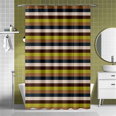 Stripey 12 Shower Curtain 48  X 72  (small)  by anthromahe