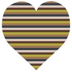 Stripey 12 Wooden Puzzle Heart by anthromahe