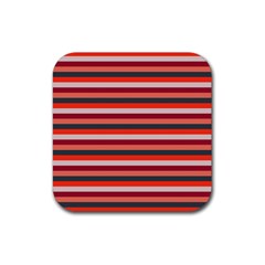 Stripey 13 Rubber Coaster (square)  by anthromahe