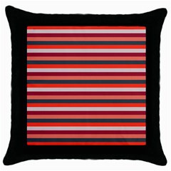 Stripey 13 Throw Pillow Case (black) by anthromahe