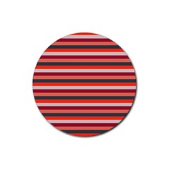 Stripey 13 Rubber Coaster (round)  by anthromahe