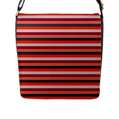 Stripey 13 Flap Closure Messenger Bag (l) by anthromahe