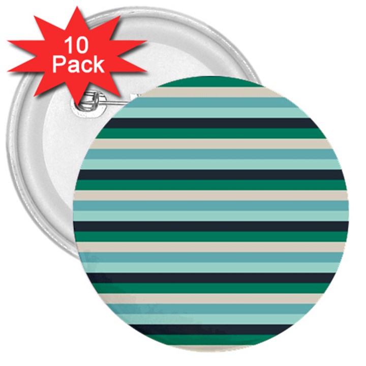 Stripey 14 3  Buttons (10 pack) 