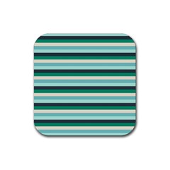 Stripey 14 Rubber Coaster (square) 