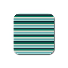 Stripey 14 Rubber Square Coaster (4 Pack) 