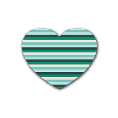 Stripey 14 Heart Coaster (4 Pack)  by anthromahe